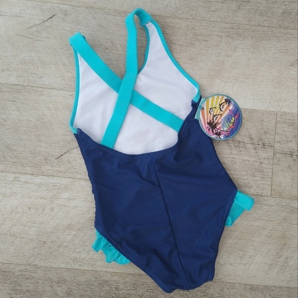 NWT Girls Toddler Seahorse UPF 50+ One Piece Swimsuit - Picture 2 of 5